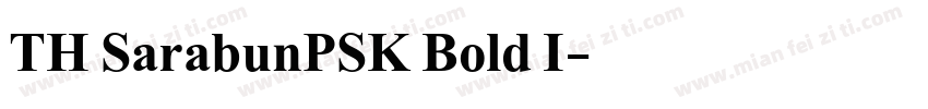 TH SarabunPSK Bold I字体转换